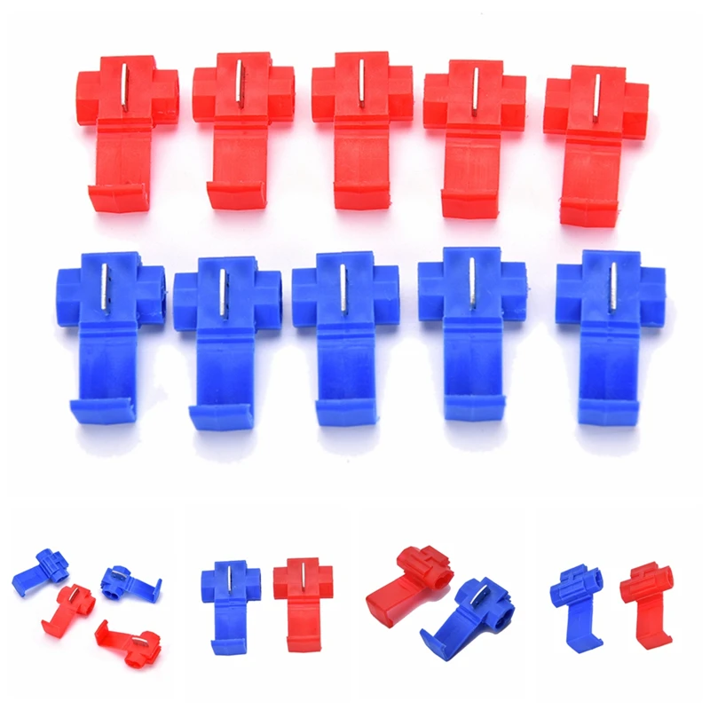 

2 стиля, синий, красный, блокировка 50 шт./партия, проводной соединитель, быстрый Сращивание, обжимной терминал, высшее качество, новинка, Лиде...