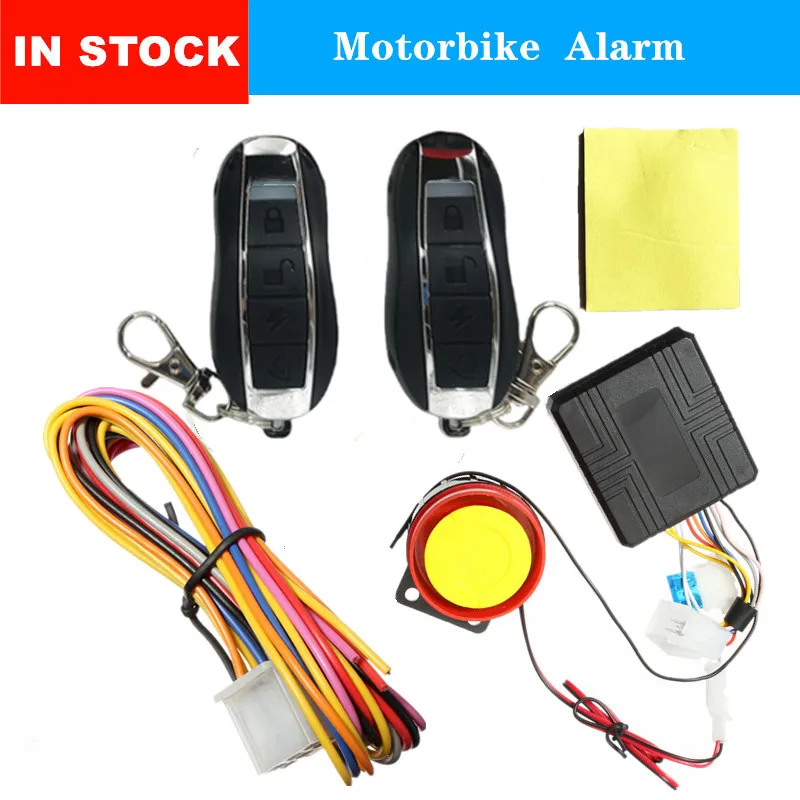 1Set 12V Motorcycle Theft Protection Remote Activation Motorbike Burglar Alarm Accessories With 2xRemote Control + key