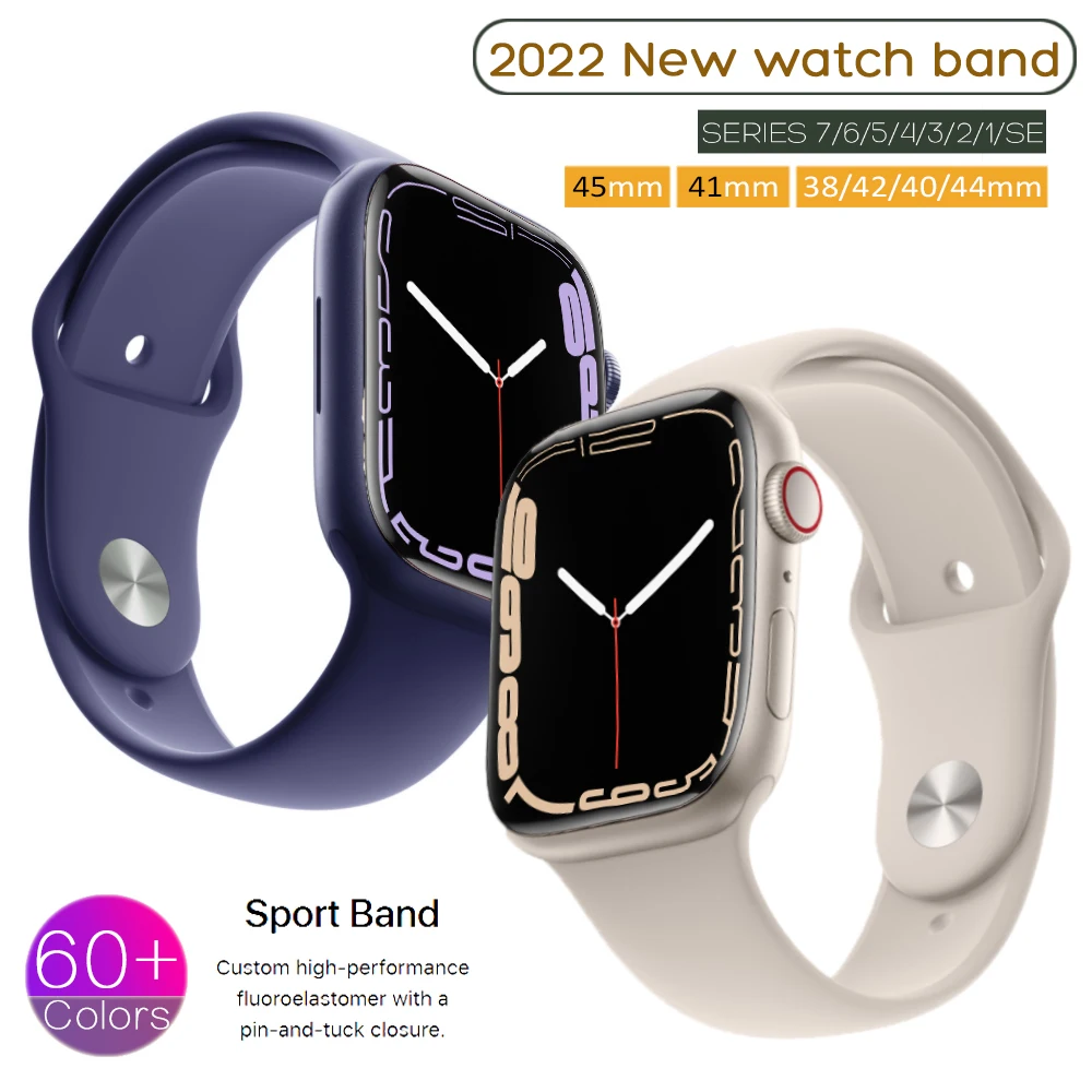 Soft Silicone Band for Apple Watch Series 8 7 SE 6 5 4 3  38MM 42MM 49 Ultra Watchband Strap for iWatch SE 2 40MM 44MM 41MM 45MM