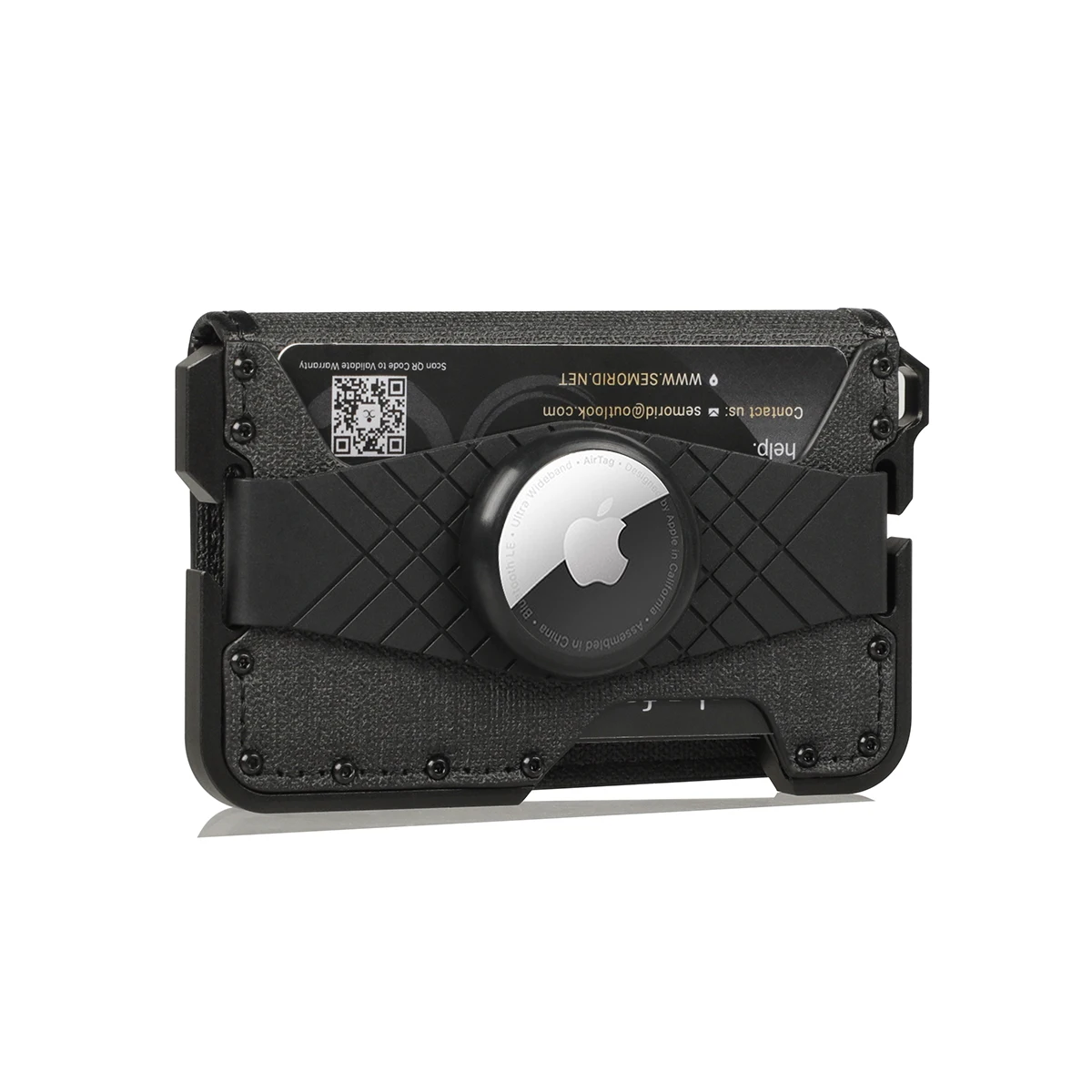 SEMORID New Men smart wallet For Apple Airtag Card Holder Metal Microfiber leather Aluminum Alloy Business Tactical Men wallet