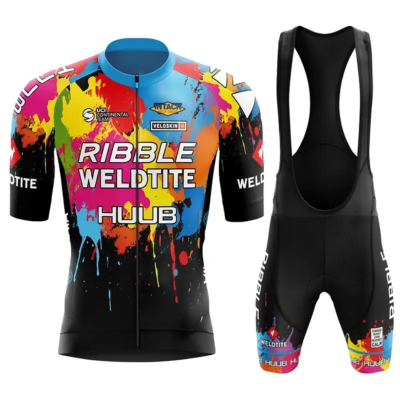 

2022 HUUB Graffiti Color Cycling Clothing Summer Short sleeve MTB Cycling Jersey Cycling Shirts Men Bike Jersey Ropa de Ciclismo