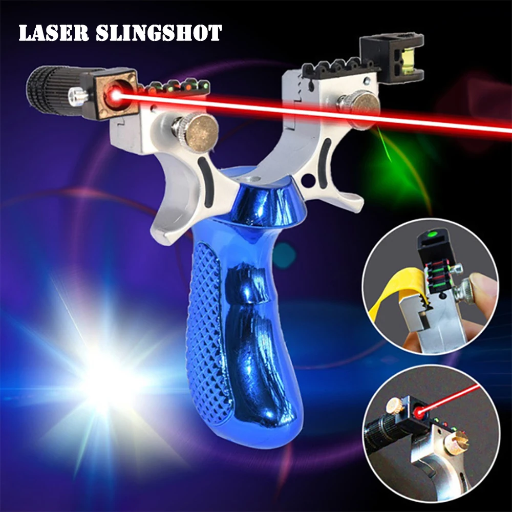 Professional Laser Slingshot High-precision Flat Rubber Band Outdoor Hunting and Shooting Special Slingshot Fishing Accessories