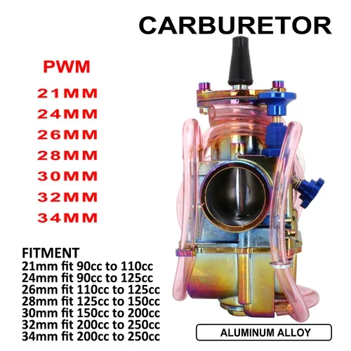JFG цветной PWK 21 мм 24 26 28 30 32 34 гоночный мотоциклетный карбюратор Keihin Pwk