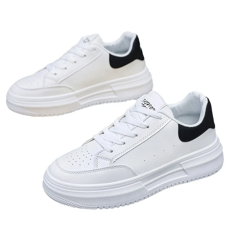 Мужская Повседневная Обувь 2024 Весенний Тренд Универсальные Кожаные Кроссовки На