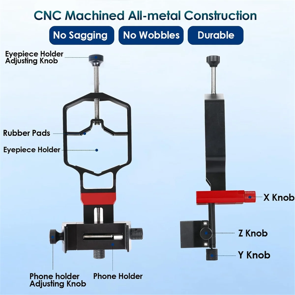 Универсальный адаптер для телефона и дископа металлическое крепление телескопа