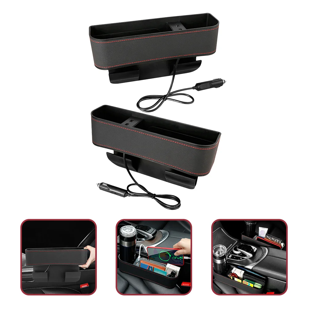 

2 Pcs Boxes Console Cellphone Holder Car Coffee Console Car Slot Boxes Car Interior Organizer