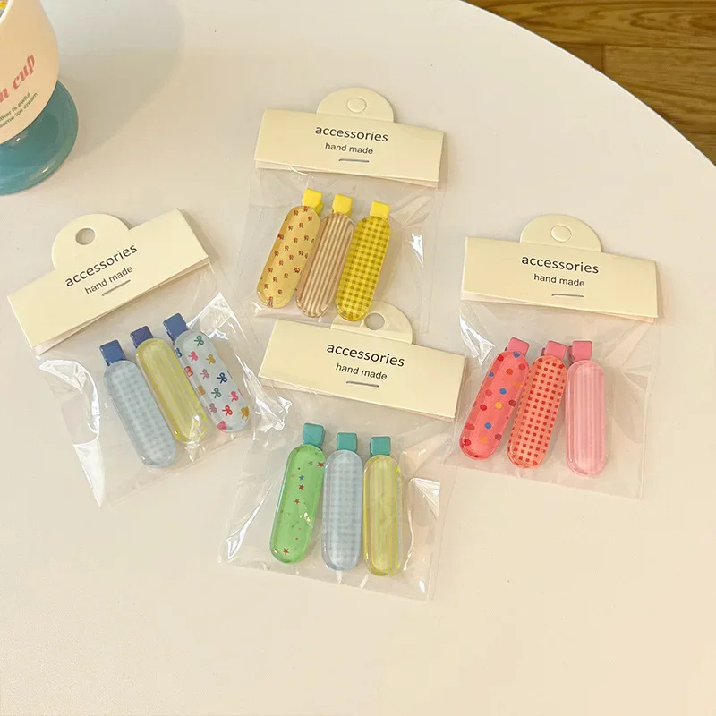 Модные детские заколки для волос Sweet Jelly с цветочным рисунком и горошек бахромой