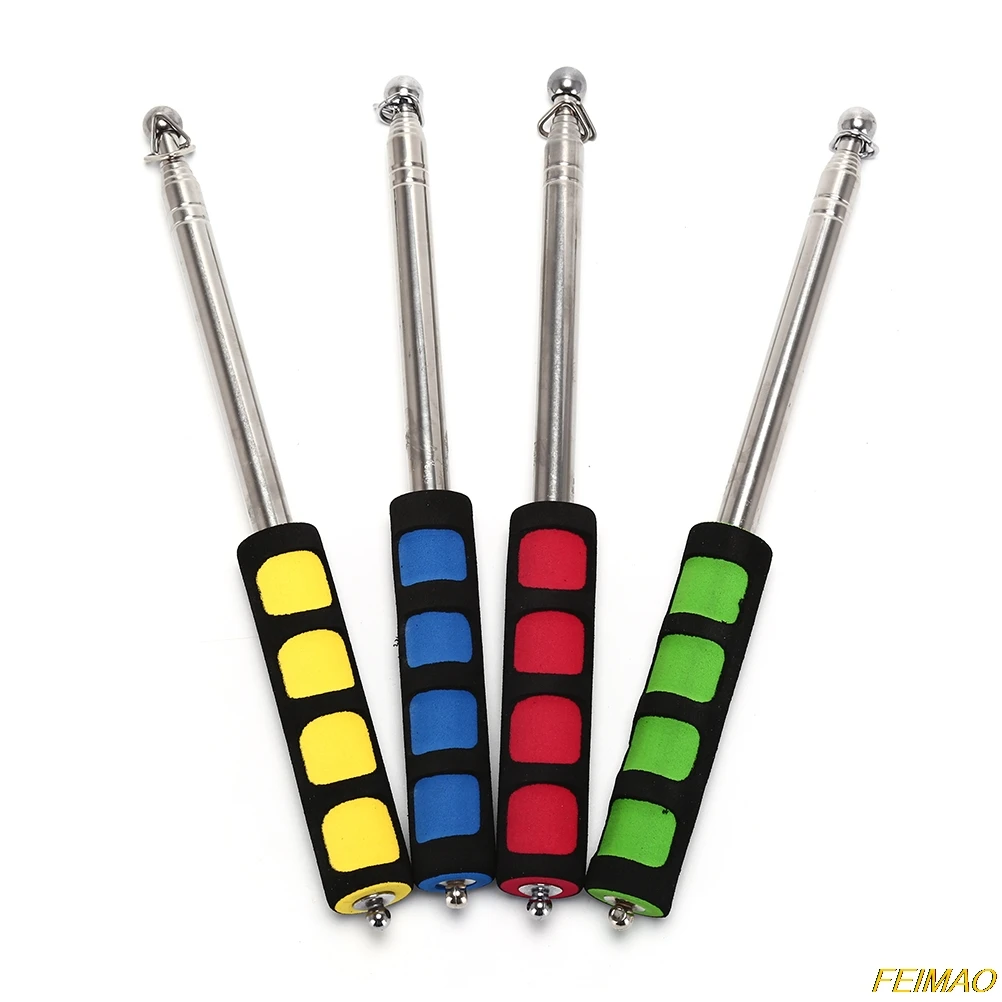 

1 Pc 1.2M Outdoor Flagpole Stainless Steel Telescopic Flag Pole For Teaching Pointer Tour Guide Banner Flags Windsock Outdoor