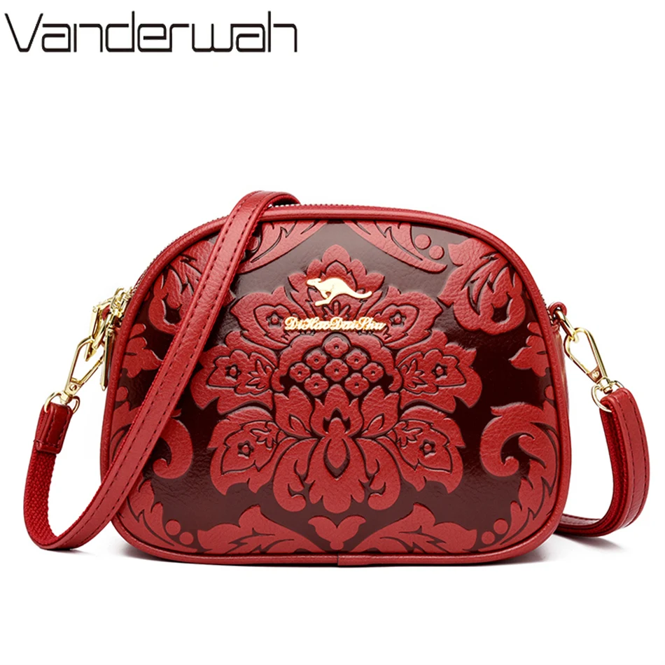 

2022 сумки через плечо с цветочным принтом, модные трехслойные трендовые сумки, роскошные женские дизайнерские сумки через плечо из высокока...