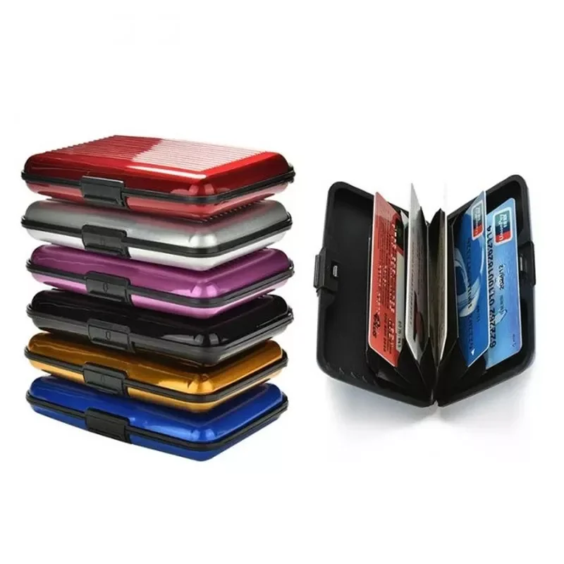 

1 Pc Men Aluminum Bank Card Holder Blocking Hard Case
