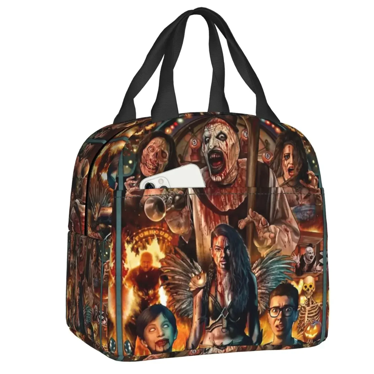 Изолированная сумка для завтрака на Хэллоуин женщин герметичная с ужасным