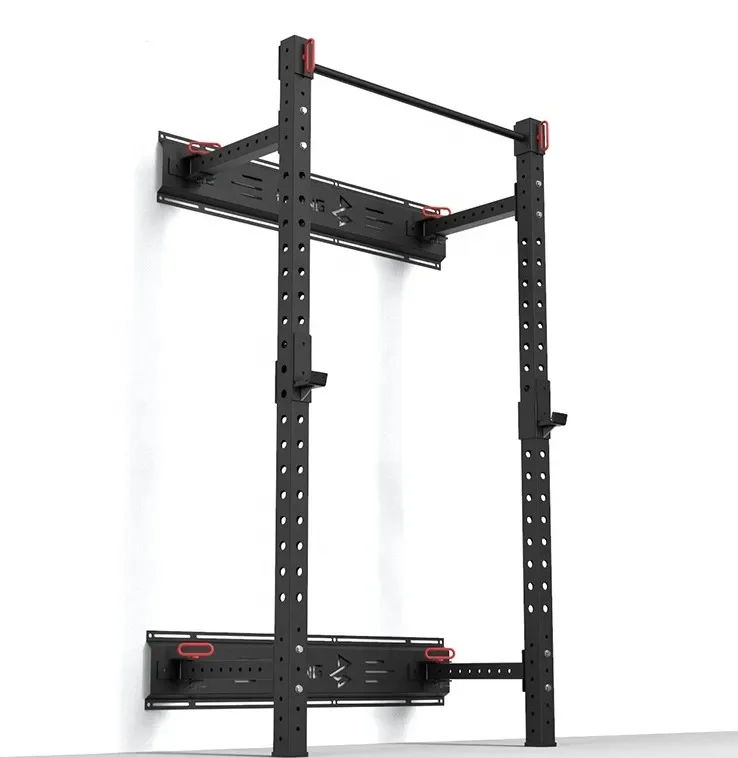 Регулируемая бюджетная Складная настенная стойка для приседаний фитнеса