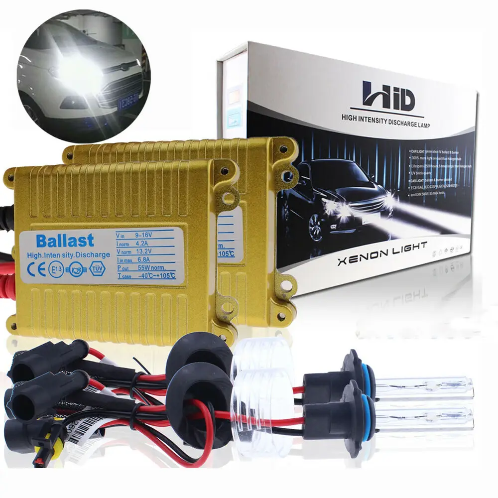 

55W Glofe 9006 Hb4 Hid 6000K Xenon White Low Beam Headlight Bulbs Conversion Kit