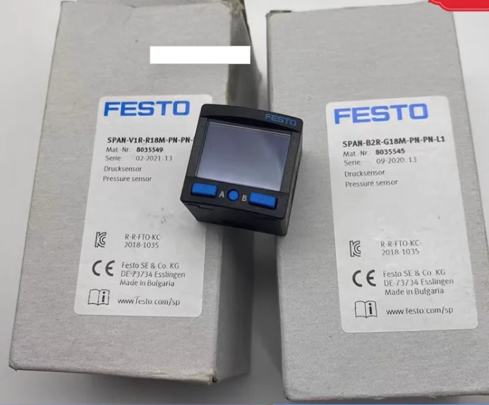 

Новый оригинальный датчик давления FESTO SPAN-V1R-R18M-PN-PN-L1 8035549 SPAN-V1R-G18M-PN-PN-L1 8035546
