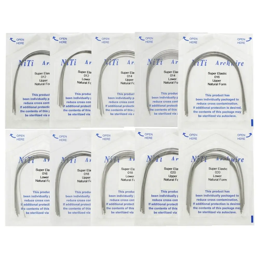 

100Pcs Dental Orthodontic Super Elastic Natural Form Round Arch Wires 012-020