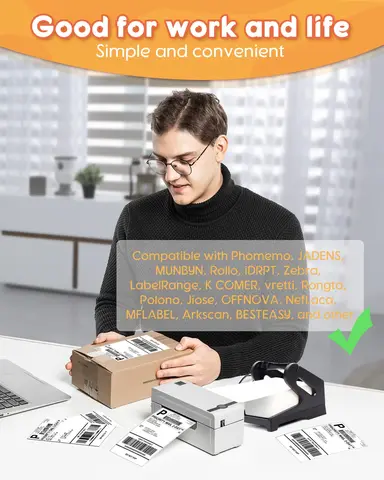 Термоэтикетки Phomemo 100 шт., 100x150 мм, розовые, белые, фиолетовые, желтые