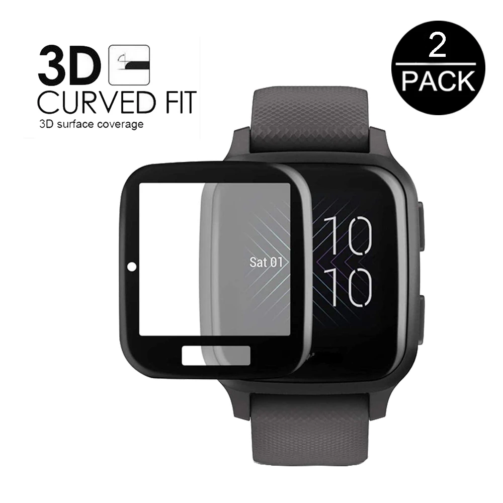 

2PCS HD Clear Film For Garmin Venu Sq VenuSq Smart Watch 3D FULL Coverage Screen Protector Anti-Scratch Film Composite Material