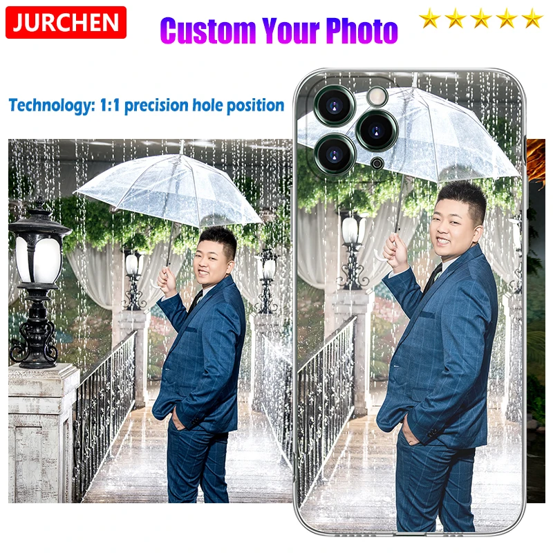 JURCHEN пользовательское фото имя чехол для Samsung Galaxy S20 S21 Plus Ultra A51 A71 A02 A12 A22 A23 A32 A52 A72 A82 A42 F62 M31S M12 5G