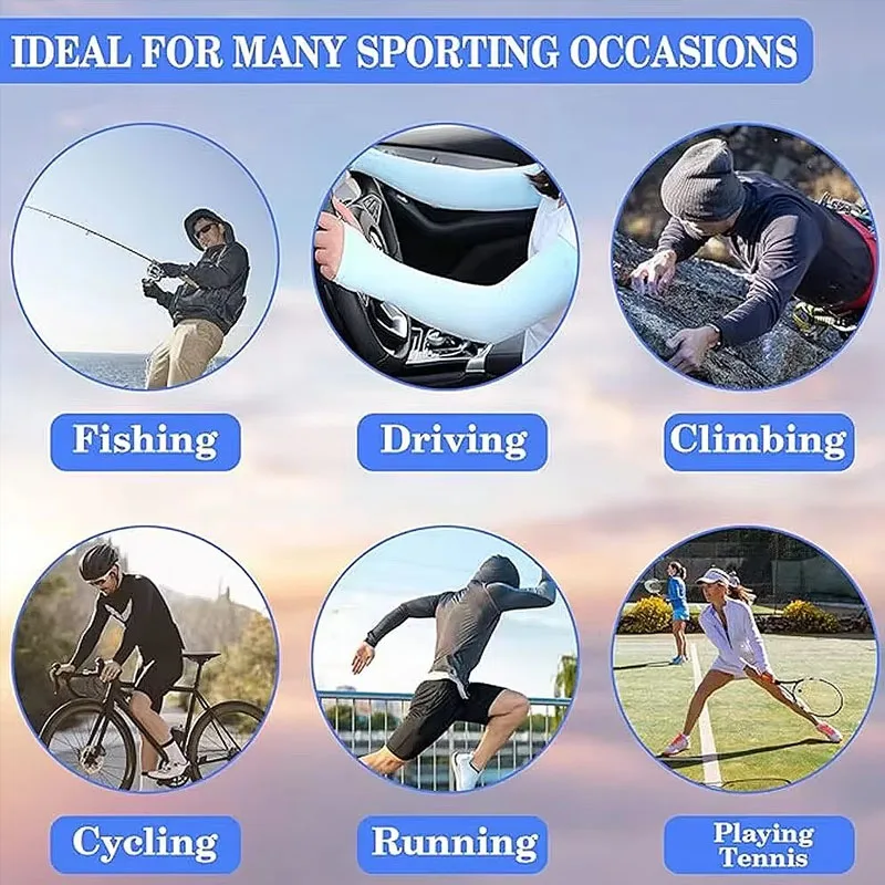 Стрекоза Велосипедные нарукавники Ледяная ткань Анти-УФ Солнцезащитный крем