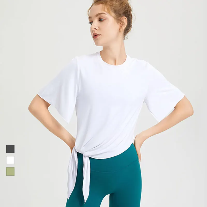 Stown Sportswear Oversize T-shirt Woman Sport Top for Fitness Aerobic Women's Tee Shirt Yoga Fitted Crop Top Workout Shirt