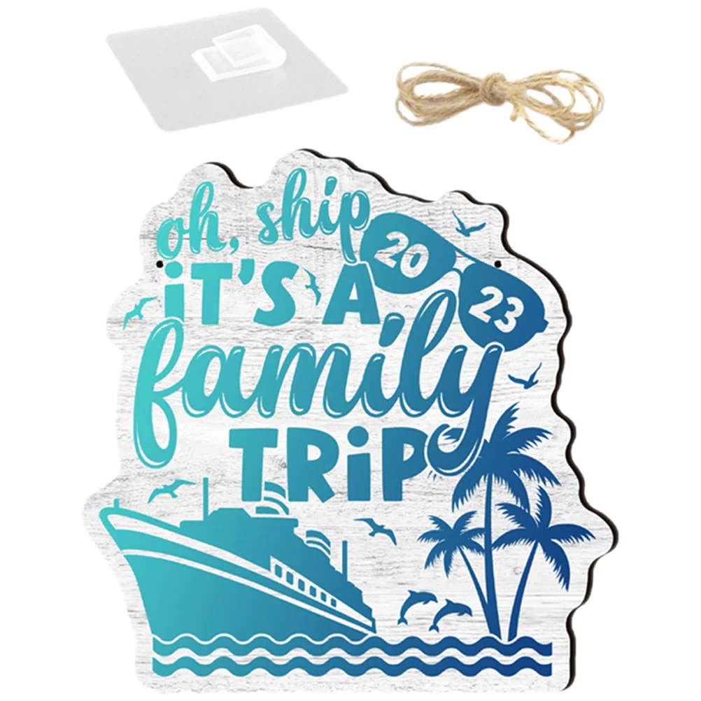 

Summer Sign Travel Wooden Hanging Tag Cruise Ship Door Decorations Plaque 20X19.51CM Cabin