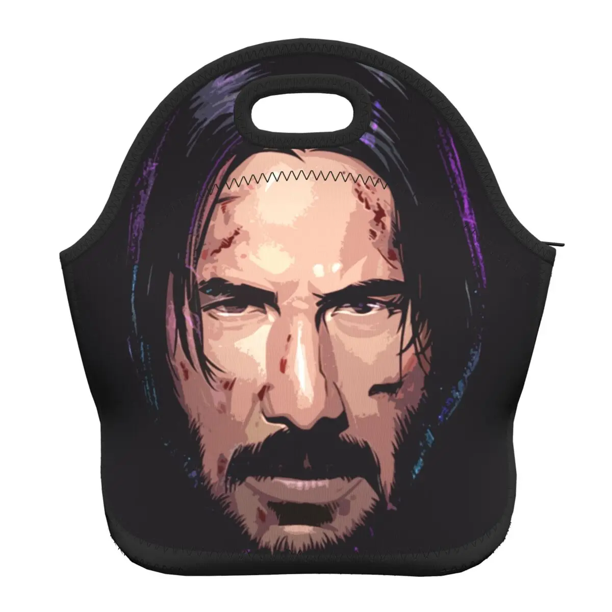 

Неопреновый Термоизолированный Ланч-бокс с рисунком Кеану, Женская Портативная сумка Джон фитиль для ланча, многофункциональная пищевая к...