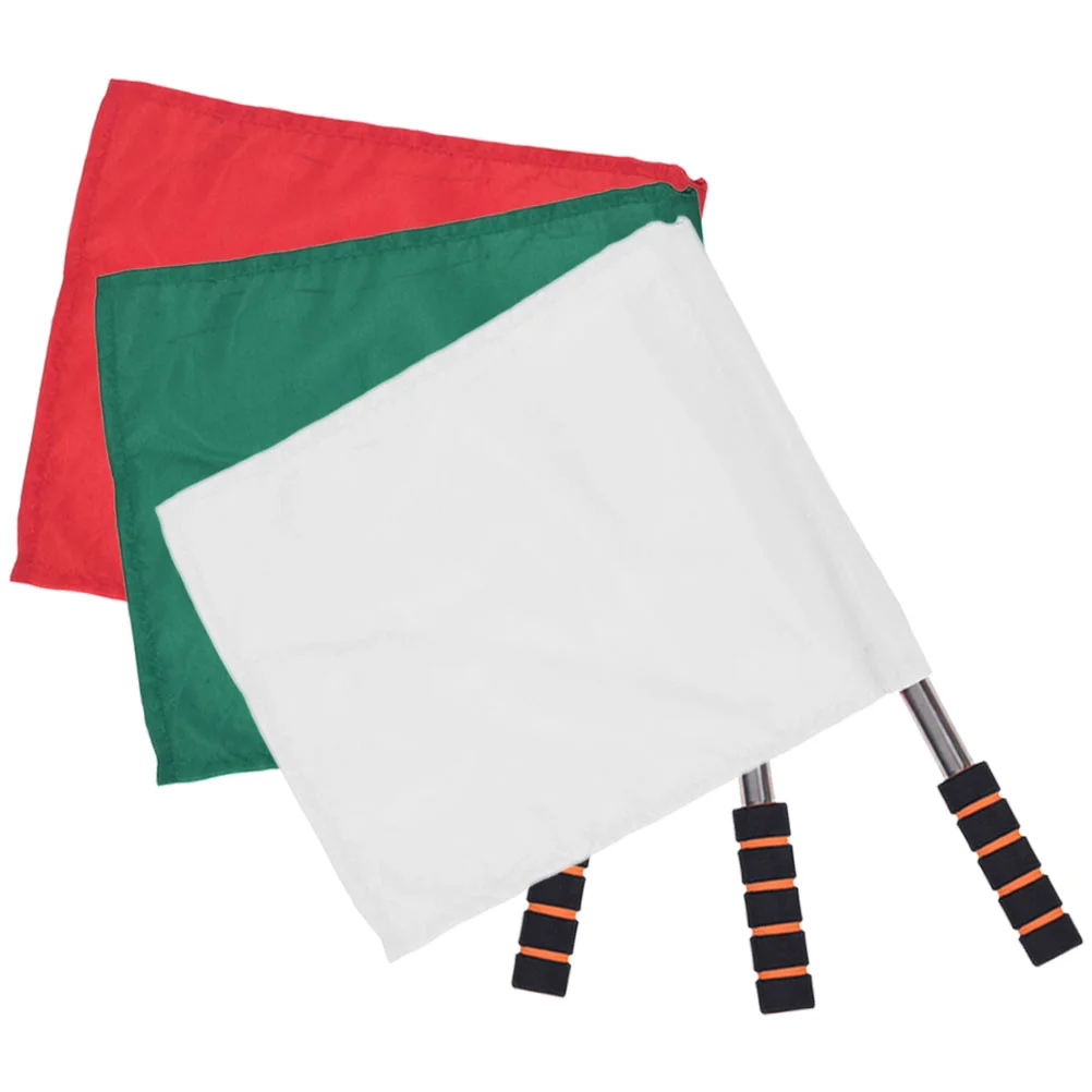 Флаг рефери с ручной волной гонки размахивающие проводящие флаги для сигнала