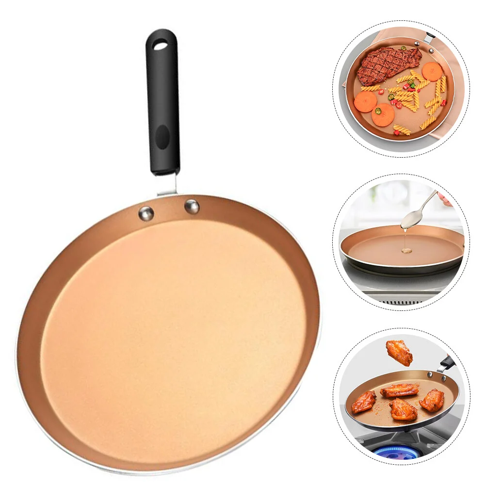 

Handle Non-stick Frying Saucepan Household Steak Maifan Stone Sturdy Fryer Cooking Lid