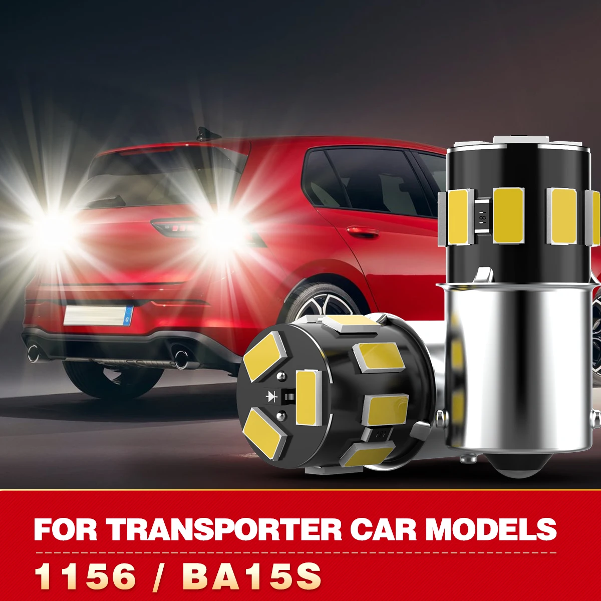 2x1156 P21W светодиодный лампы 7506 BA15S Canbus автомобильная лампа заднего хода для VW Transporter
