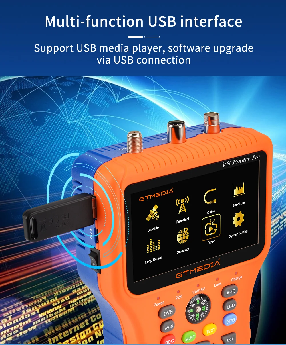 GTMEDIA V8 Finder Pro 4 3 ''LCD цифровой фотоаппарат с полным фотографированием/T2/C/ATSC