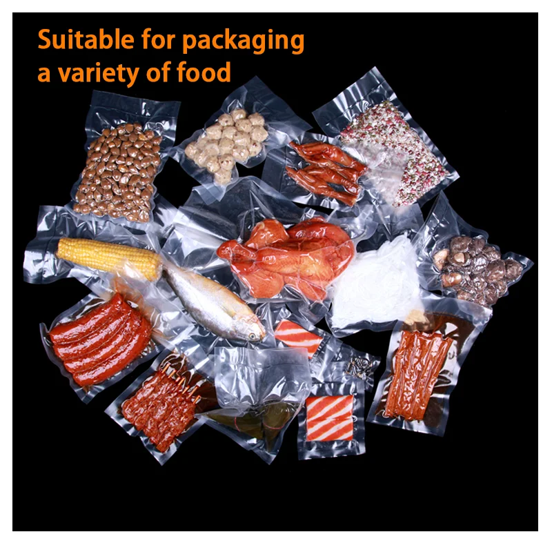 XLAN Food Vacuum Bags for Vacuum Sealer 100pcs 7*10/10*15/15*20/20*25/25*35 cm Pre-Cut Kitchen Storage Bags No Easy To Tear enlarge