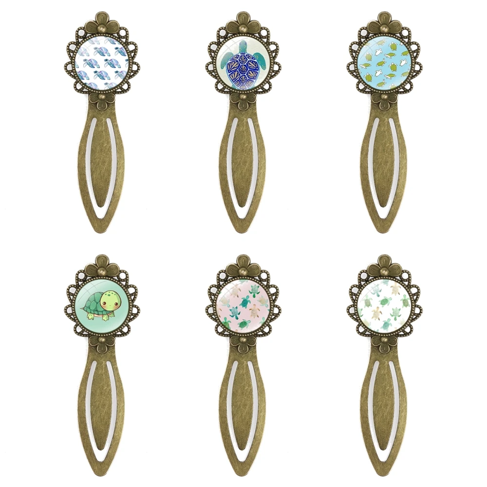 

Tortoise Pattern Cartoon Fashion Design Creative Creative Metal Bookmarks Gift For Friends Stationery School Office Supply