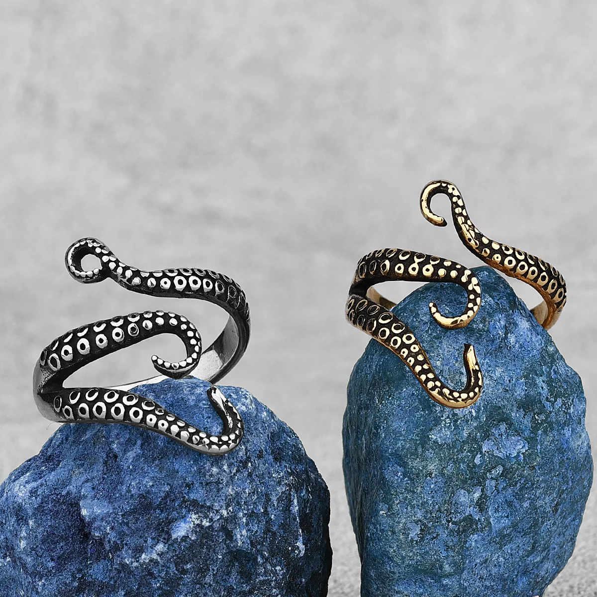 

Stainless Steel Men's Ring Deep Sea Monster Octopus Tentacle Domineering Boyfriend Jewelry Set Creative Gift Custom Wholesale