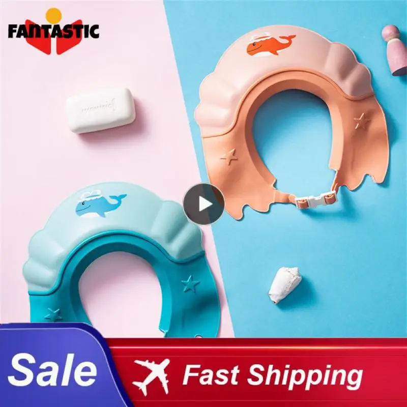 

And Compact Structure Baby Waterproof Cap Size As Shown In The Figure Ultra Soft Adjustable Child Shower Cap Lightweight