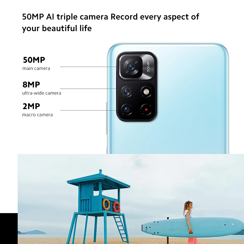 Смартфон Xiaomi Redmi Note 11S 64 ГБ/128 ГБ 50 МП 810 дюйма 33 Вт