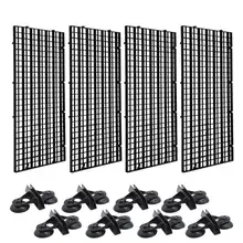 New 4PCS Aquarium Divider Fish Tank Divider Filter Grids Separation Grid Tray Isolation Board Grid 8 Sucker Clips Mixed Breeding