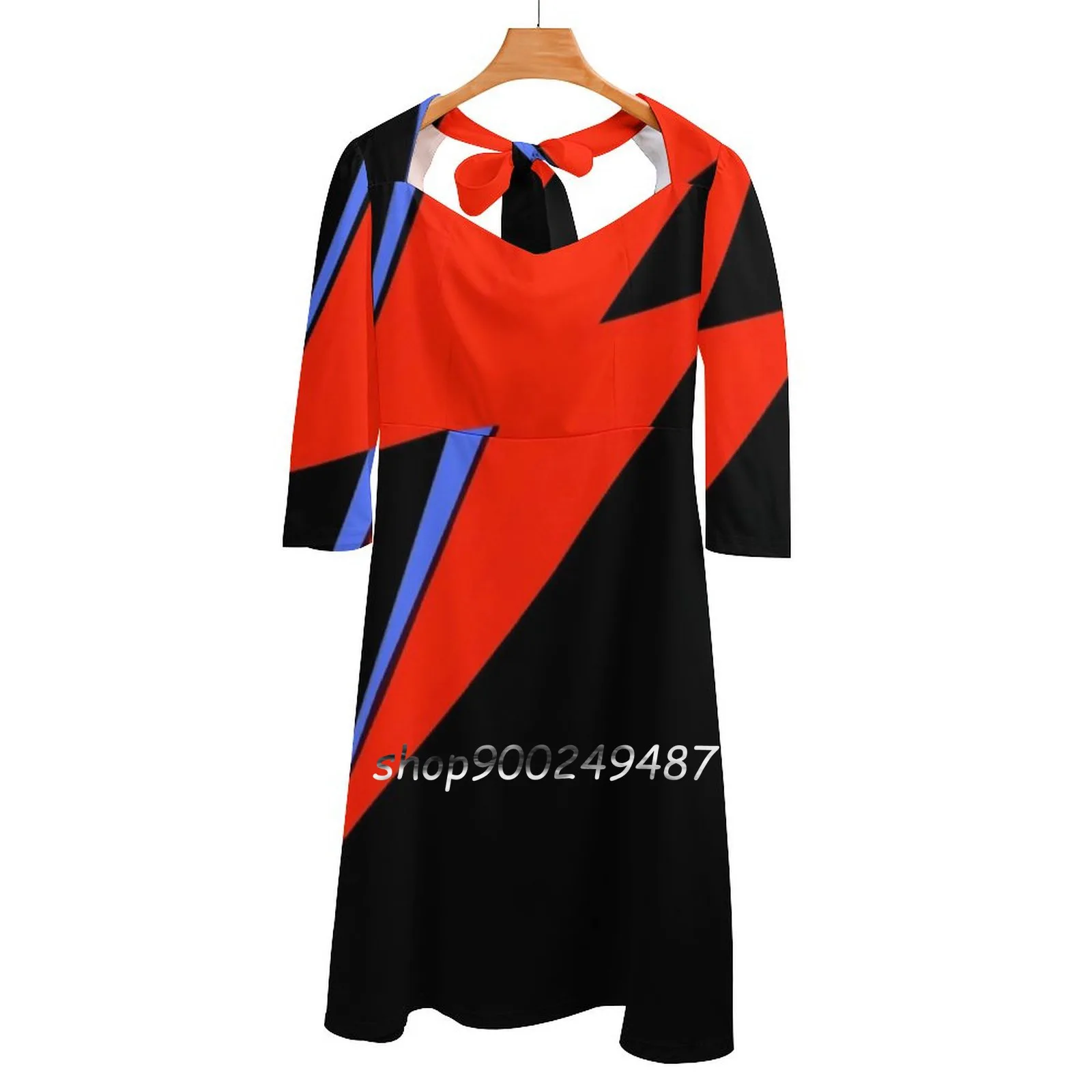 Aladdin разумное платье с квадратным вырезом милое свободное принтом элегантное