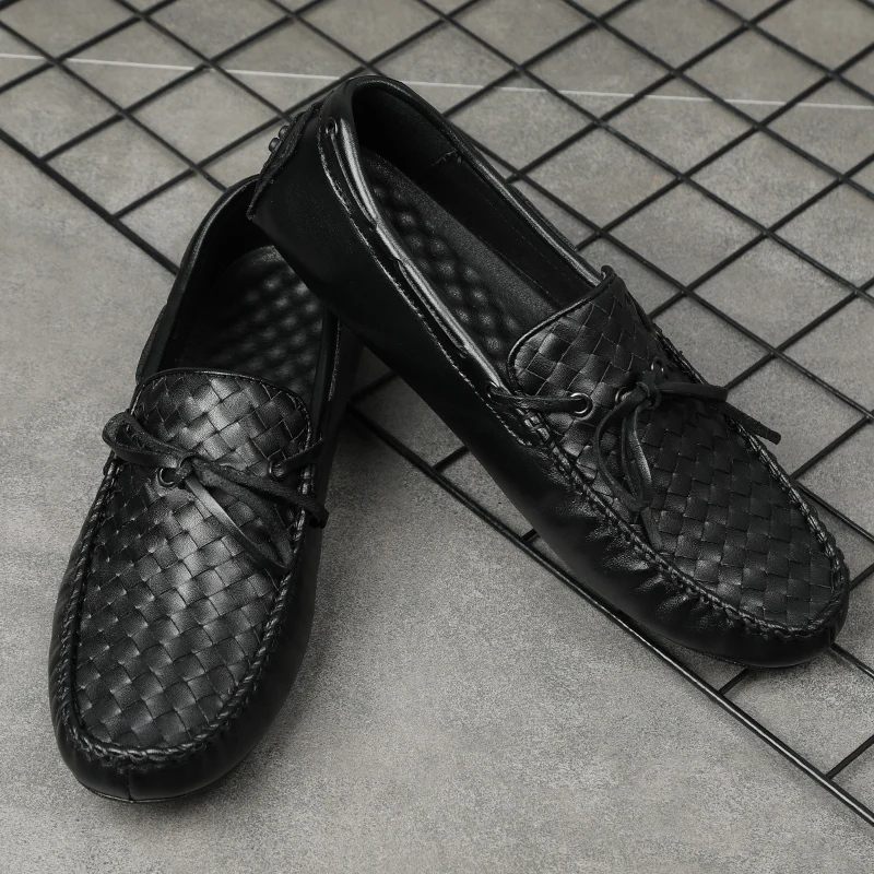 

Light Breathable Genuine Leather Shoes Men Flat Men Loafers Slip-on Soft Moccasins Driving Shoes Summer Newest Men Shoes Casual