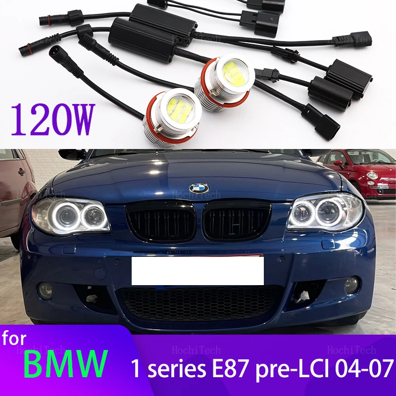 

Angel Eyes Marker Light Bulbs Bright Headlights Replacement For BMW 1 Series E81 E82 E88 116i 118i 118d 120i 120d 130i 2007-2011