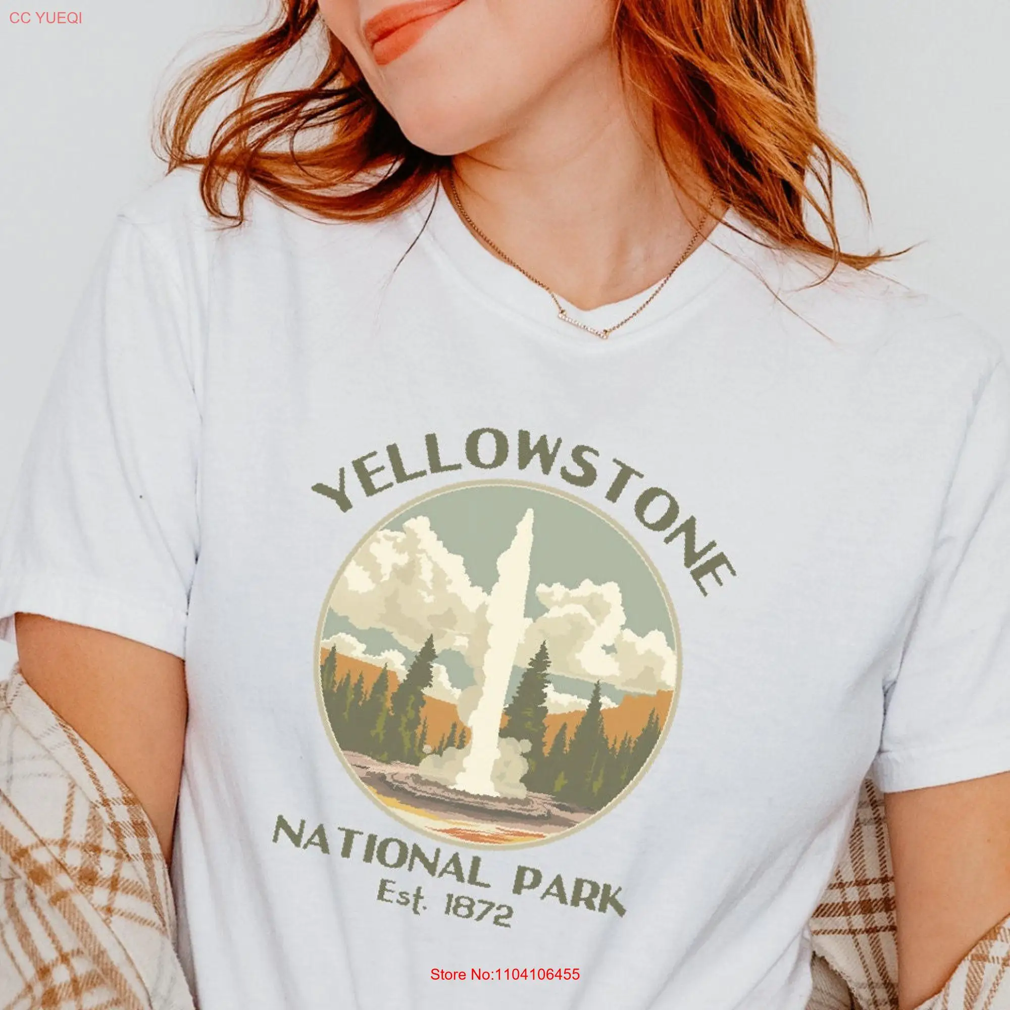 Винтажная футболка с длинным или коротким рукавом в стиле национального парка