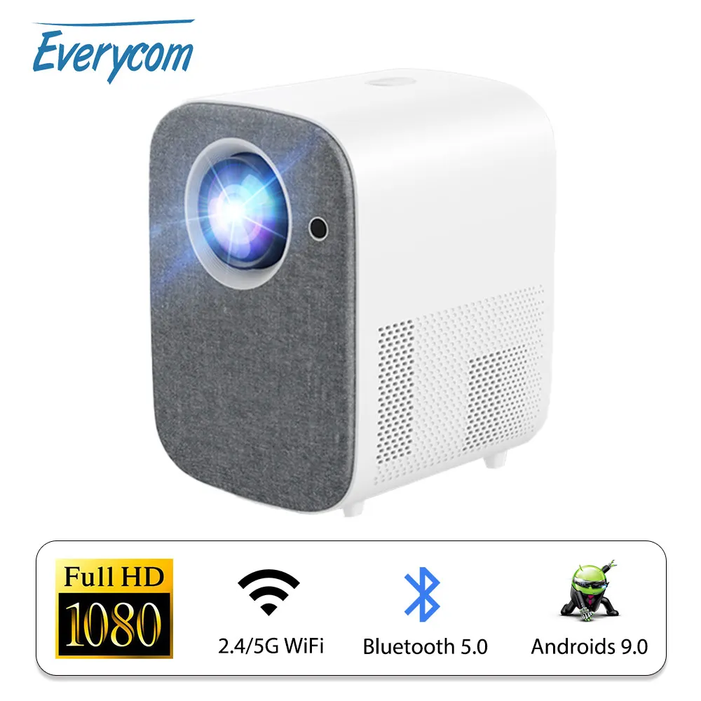 

Everycom L8A L8W проектор Full HD Домашний кинотеатр 6000 люмен наружные проекторы WIFI Android портативный видеопроектор Мини ТВ Led