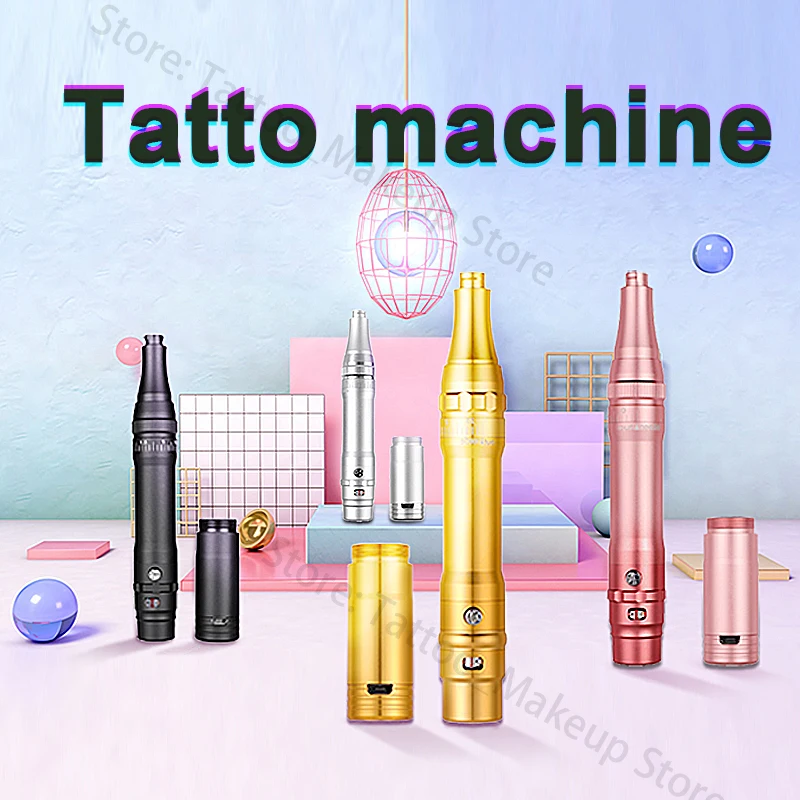 

2pcs Battery Wireless Permanent Makeup Machine Professional PMU Machine Eyebrow/Lip Tattoo Lip Contour Pen Beauty Art Tattoo Gun