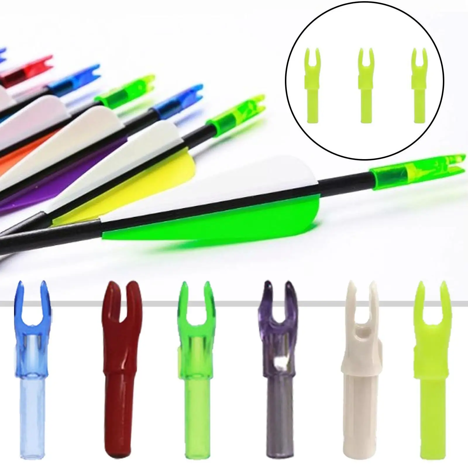 

50PCS ID 4.2 Mm Arrow Nocks Internal For Carbon Fiberglass Arrow Shaft DIY Archery Accessory Hunting Accessories W3Y2