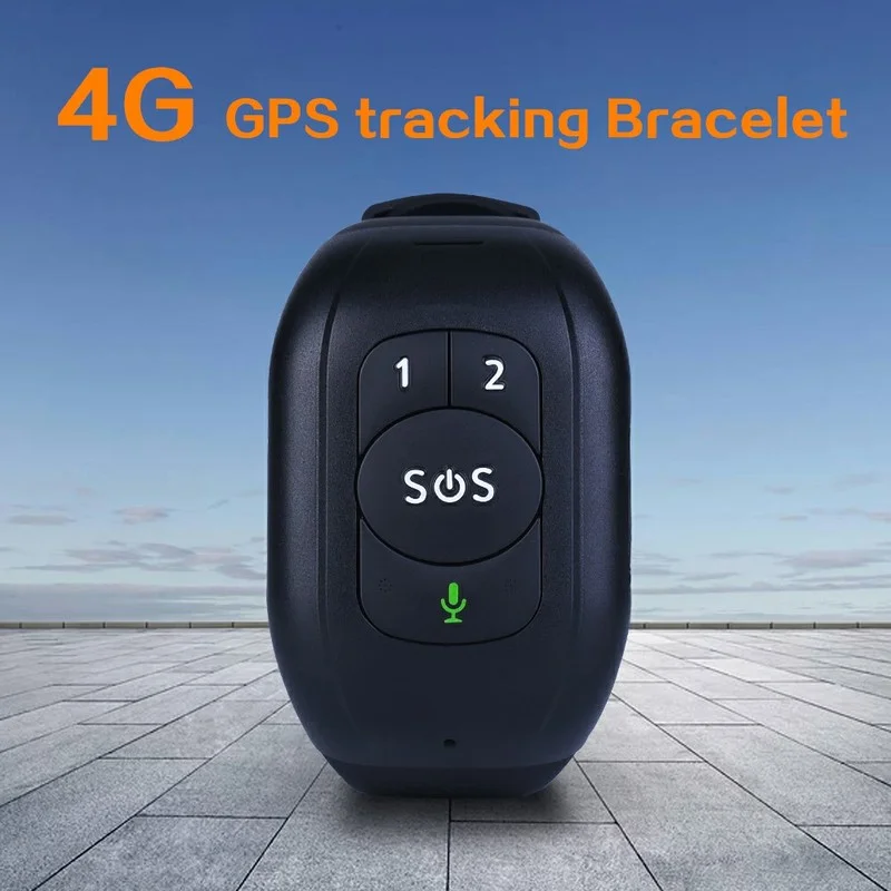 IP67 Waterproof 4G LTE GSM Elderly SOS Button Wristband Bracelet Emergency Alarm GPS Tracking Heart Rate Blood Pressure Monitor