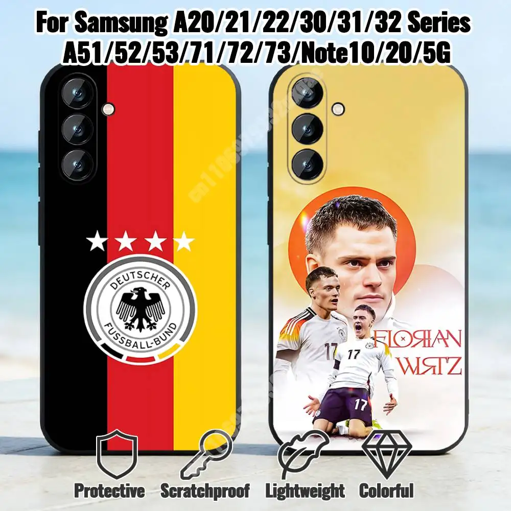Фото Чехол для телефона Germany Football W-Wirtz-S для Samsung Galaxy A73 72 71 70 A53 52 41 40 A32 31 30 Note20 Note10 Note9 №1