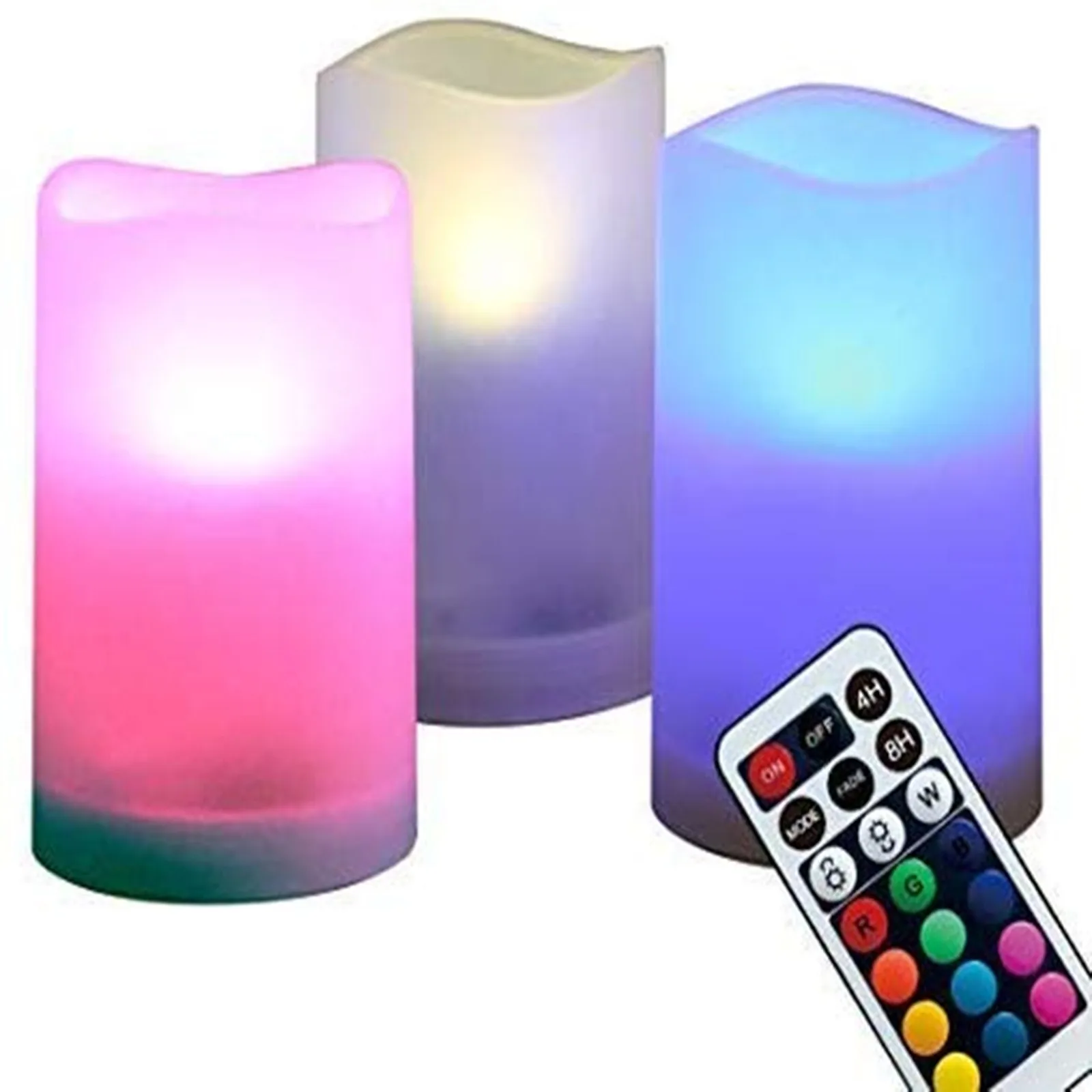 

7 Color Changing Led Candles With Remote Control And Timer For Wedding Birthday Flameless Candles Gifts Wedding Decor Lighting