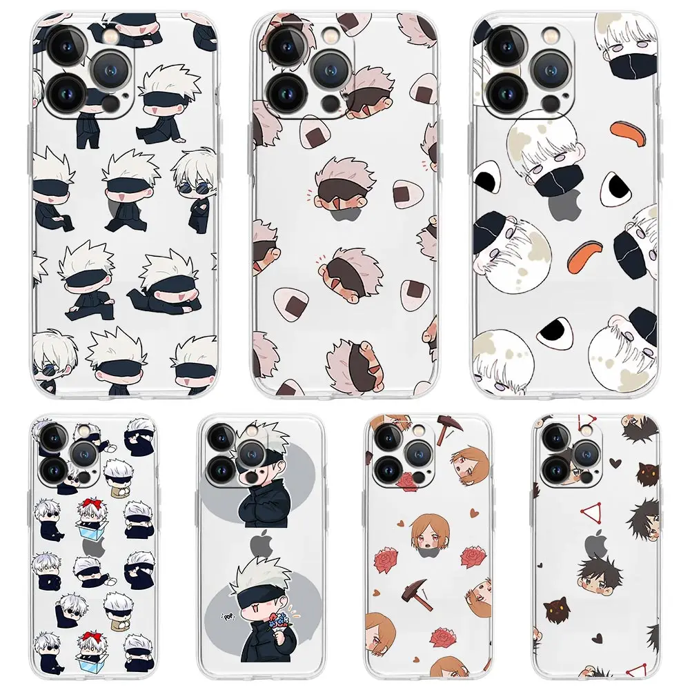 

Phone Case For iPhone 13 11 12 Pro Max X XR XS 7 8 Plus SE 2020 Transparent Soft Cover Fundas Coque Jujutsu Kaisen Yuji Itadori