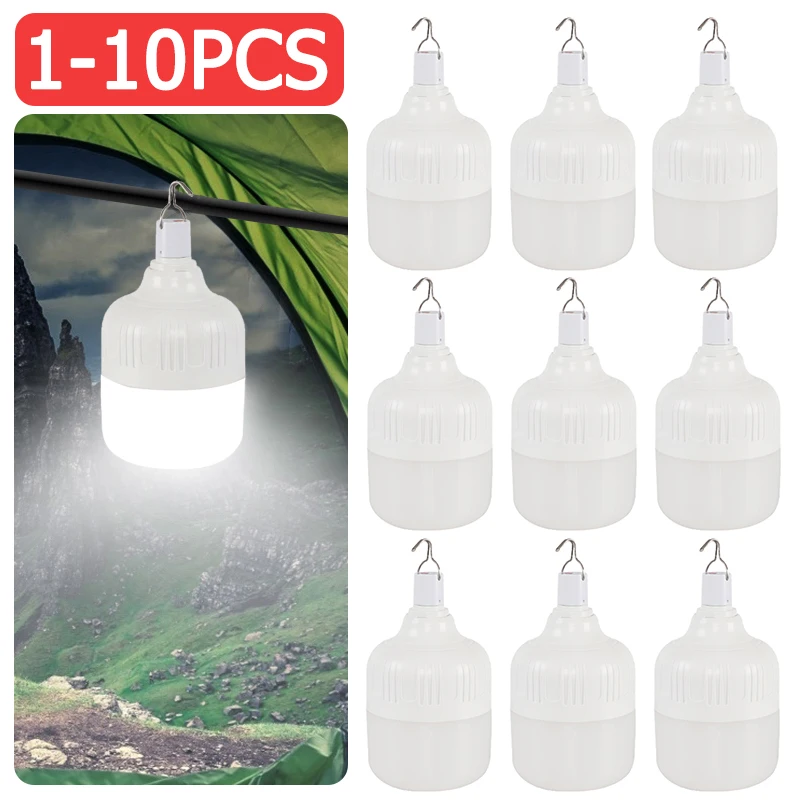 

USB Rechargeable Outdoor Lantern Bulb LED Emergency Lights Tent Lamp BBQ Camping Fishing Hiking Patio Porch Garden Light