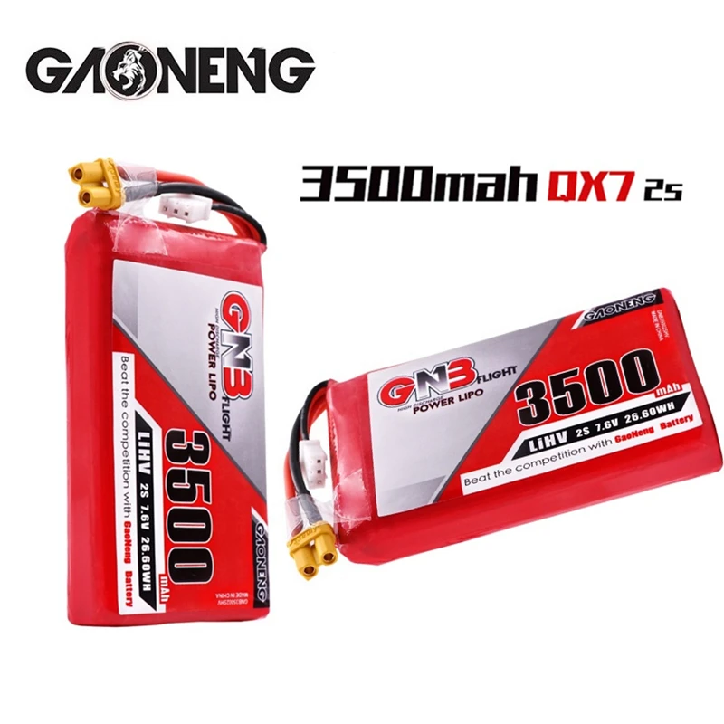 GAONENG GNB 2S 7 6 V 3500mAh HV Lipo аккумулятор MAX 10C для Frysky Taranis QT7 передатчик TX пульт
