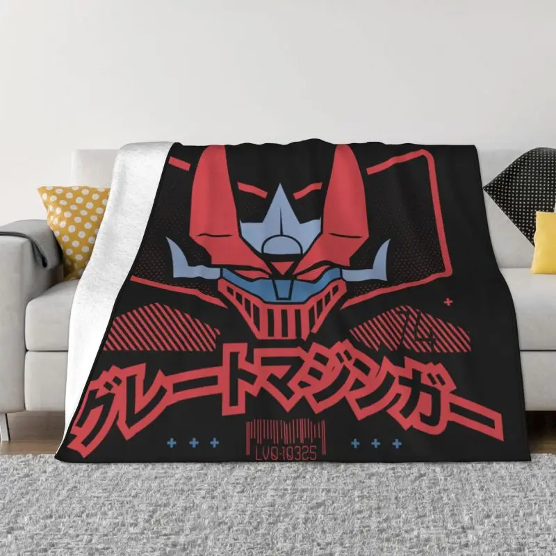 

Mazinger Z Blanket Soft Flannel Fleece Warm Japanese Super Robot Manga Throw Blankets for Car Bedroom Couch Quilt